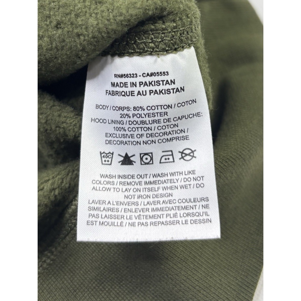 Nike Hoodie Mens Medium Olive Green Logo Outdoor Long Sleeve Pullover - Picture 7 of 10